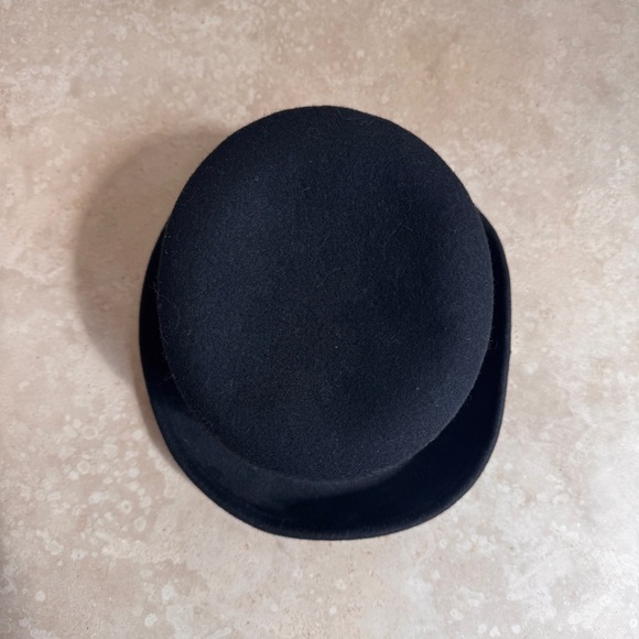 J Crew Black Wool Fedora Cloche Hat Womens One Size - Picture 6 of 9